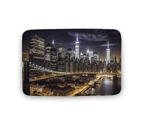 TYULN Tapis de salle de bain New York Night 50 x 80 cm, tapis de bain absorbant antidérapant à séchage rapide pour chambre à coucher, cuisine, évier, bord de baignoire
