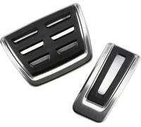 TYUMGXIAO Voiture Pédales Pied pour VW T-Cross Tcross 2019-2024, Auto Antirouille Accélérateur Frein Embrayage Carburant Gaz Pédale Couvre,A/at 2Pcs