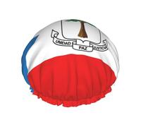 TYUMH Bonnet de douche imprimé drapeau de la Guinée équatoriale, léger, élastique, portable, adapté pour le bain et le soin des cheveux