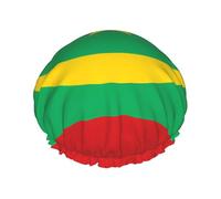 TYUMH Bonnet de douche imprimé drapeau de la Mauritanie, léger, élastique, portable, adapté pour le bain et le soin des cheveux