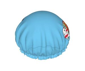 TYUMH Bonnet de douche imprimé drapeau des Fidji, léger, élastique, portable, adapté pour le bain et le soin des cheveux