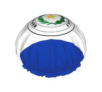 TYUMH Bonnet de douche imprimé drapeau du Paraguay, léger, élastique, portable, adapté pour le bain et le soin des cheveux