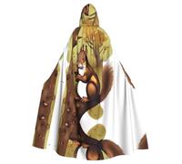 TYUMH Cape à capuche d'écureuil mangeur de noix d'Halloween pour adulte pour Pâques, jeu de rôle, Pâques