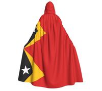TYUMH Cape à capuche d'Halloween avec drapeau du Timor-Leste imprimé doux et doux pour la peau avec grand bord adapté pour les fêtes d'Halloween