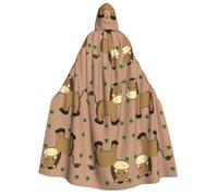 TYUMH Cape à capuche d'Halloween avec imprimé âne de dessin animé douce et agréable pour la peau avec grand bord adaptée pour les fêtes d'Halloween
