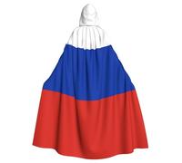TYUMH Cape à capuche drapeau russe Halloween adulte pour Pâques, jeu de rôle, Pâques