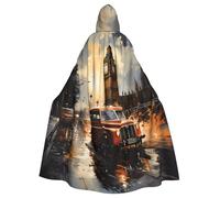 TYUMH Cape à capuche London Color Taxi Halloween pour Pâques, jeu de rôle, Pâques