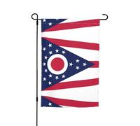 TYUMH Drapeau de l'État de l'Ohio - Drapeau décoratif de jardin - 30,5 x 45,7 cm - Pour une utilisation dans les cours, jardins, pots de fleurs et balcons