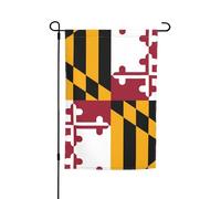 TYUMH Drapeau de l'État du Maryland imprimé pour jardin décoratif 30,5 x 45,7 cm pour une utilisation dans les cours, jardins, pots de fleurs et balcons
