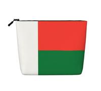 TYUMH Drapeau de Madagascar monocouche imitation chanvre, sac de maquillage, portable, adapté pour la vie quotidienne, les voyages et les sorties.