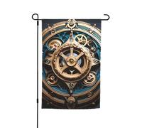 TYUMH Drapeau décoratif de jardin imprimé engrenages steampunk cool 30,5 x 45,7 cm pour une utilisation dans les cours, jardins, pots de fleurs et balcons