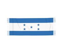 TYUMH Drapeau du Honduras imprimé faux cachemire écharpe chaude pompon écharpe douce et confortable, tendance pour le printemps, l'automne et l'hiver.