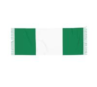 TYUMH Drapeau du Nigeria imprimé en cachemire chaud à pompons, doux et confortable, tendance pour le printemps, l'automne et l'hiver.