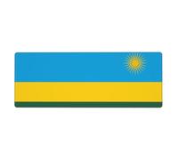 Tyumh Drapeau du Rwanda avec base en caoutchouc antidérapant, tapis de souris lavable en vrac, tapis de souris confortable, matériau durable, portable, design innovant