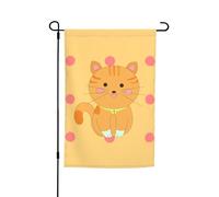 TYUMH Joli drapeau décoratif de jardin imprimé chaton de dessin animé 30,5 x 45,7 cm pour une utilisation dans les cours, jardins, pots de fleurs et balcons