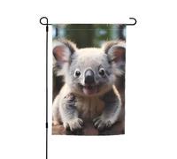 TYUMH Joli drapeau décoratif de jardin imprimé koala 30,5 x 45,7 cm pour une utilisation dans les cours, jardins, pots de fleurs et balcons
