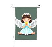 TYUMH Joli drapeau décoratif de jardin imprimé petit ange 30,5 x 45,7 cm pour une utilisation dans les cours, jardins, pots de fleurs et balcons