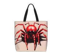 TYUMH Joli sac fourre-tout à sangle unique imprimé petite araignée rouge, léger et décontracté, idéal pour les sorties quotidiennes, les voyages et le shopping.