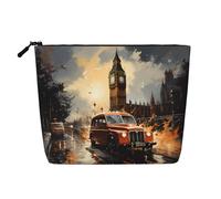 TYUMH London Color Taxi Trousse à maquillage monocouche imitation chanvre, portable, adaptée pour la vie quotidienne, les voyages et les sorties.