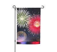 TYUMH Magnifique drapeau décoratif de jardin imprimé feux d'artifice 30,5 x 45,7 cm pour une utilisation dans les cours, jardins, pots de fleurs et balcons