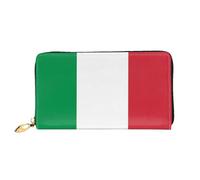 TYUMH Portefeuille long en cuir avec drapeau italien avec 12 emplacements pour cartes et 3 poches complètes pour l'argent, conçu pour les femmes à la mode.