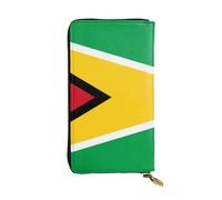 TYUMH Portefeuille long en cuir avec imprimé drapeau de la Guyane, léger et imperméable, design élégant adapté pour offrir et pour un usage quotidien