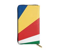 TYUMH Portefeuille long en cuir avec imprimé drapeau des Seychelles, léger et imperméable, design élégant adapté pour un cadeau et un usage quotidien