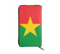 TYUMH Portefeuille long en cuir avec imprimé drapeau du Burkina Faso, léger et imperméable, design élégant adapté pour un cadeau et un usage quotidien