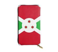 TYUMH Portefeuille long en cuir avec imprimé drapeau du Burundi, léger et imperméable, design élégant adapté pour offrir et pour un usage quotidien