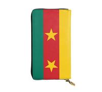 TYUMH Portefeuille long en cuir avec imprimé drapeau du Cameroun - Léger et imperméable - Design élégant - Convient pour un cadeau et un usage quotidien