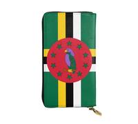 TYUMH Portefeuille long en cuir avec imprimé drapeau du Commonwealth de la Dominique, léger et imperméable, design élégant adapté pour un cadeau et un usage quotidien