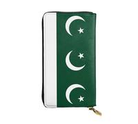 TYUMH Portefeuille long en cuir avec imprimé drapeau du Pakistan, léger et imperméable, design élégant adapté pour offrir et pour un usage quotidien