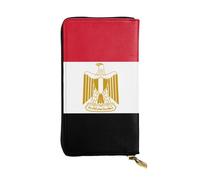 TYUMH Portefeuille long en cuir avec imprimé drapeau égyptien léger et imperméable, design élégant adapté pour offrir et pour un usage quotidien