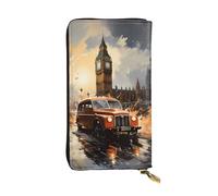 TYUMH Portefeuille long en cuir avec imprimé taxi londonien, léger et imperméable, design élégant adapté pour offrir et pour un usage quotidien