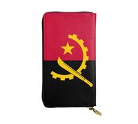 TYUMH Portefeuille long en cuir imprimé drapeau de l'Angola léger et imperméable au design élégant adapté pour offrir en cadeau et un usage quotidien