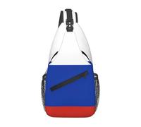 TYUMH Sac à bandoulière imprimé drapeau russe adapté pour les voyages, la randonnée, les loisirs et le sac à dos tendance
