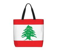TYUMH Sac fourre-tout imprimé drapeau du Liban, léger et décontracté, idéal pour les sorties quotidiennes, les voyages et le shopping.