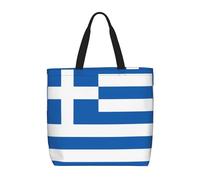 TYUMH Sac fourre-tout imprimé drapeau grec, léger et décontracté, idéal pour les sorties quotidiennes, les voyages et le shopping.