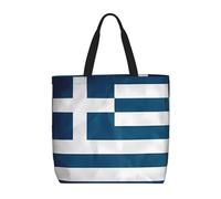 TYUMH Sac fourre-tout imprimé drapeau grec, léger et décontracté, idéal pour les sorties quotidiennes, les voyages et le shopping.