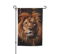 TYUMH The Lion's Gaze Drapeau décoratif de jardin imprimé 30,5 x 45,7 cm pour une utilisation dans les cours, jardins, pots de fleurs et balcons