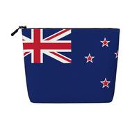 TYUMH Trousse de maquillage monocouche imitation chanvre avec drapeau de la Nouvelle-Zélande, portable, adaptée pour la vie quotidienne, les voyages et les sorties.