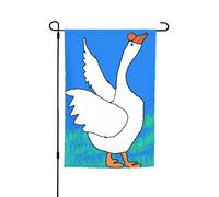 TYUMH White Goose spread its wings Drapeau décoratif de jardin imprimé 30,5 x 45,7 cm pour une utilisation dans les cours, jardins, pots de fleurs et balcons