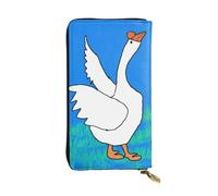 TYUMH White Goose spread its wings Prints Portefeuille long portefeuille en cuir léger et imperméable Design élégant adapté pour offrir en cadeau et usage quotidien