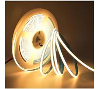 Tyun Bande LED 12V, Largeur 5 mm Ultra étroit COB Blanc Chaud 3000K 5 Mètres 400 LEDs/m 2000 LED au total, Rubans Lumineuse néon pour Fête, comptoir, étagère, décoration intérieure