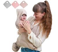 Tyuodna Serviette de bain à capuche pour bébé, mains libres, coton doux et absorbant pour nouveau-né, tablier de serviette, cadeaux personnalisés pour bébé garçon et fille (kaki), 90 x 90 cm