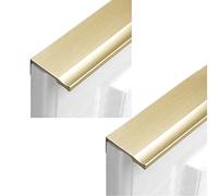 TYUrmiui Poignées d'armoire cachées, Cabinet Handle Finger Edge Pull DrawerHandles Furniture Gate Knobs Gold 2 Pieces