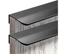 TYUrmiui Poignées d'armoire cachées, Cabinet Handle Finger Edge Pull DrawerHandles Matte Black 2 Pieces