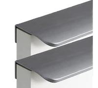 TYUrmiui Poignées d'armoire cachées, Kitchen Handles Finger Edge Pull DrawerHandles Furniture Knobs Grey 2 Pieces