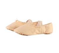 TYUSGH Ballerines en toile pour filles | Semelle fendue, sangles élastiques, antidérapantes, flexibles, idéales pour l'entraînement de ballerine, les cours de danse