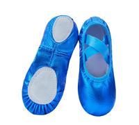 TYUSGH Ballerines métalliques brillantes pour filles, a, 33 EU | Semelle fendue, sangles élastiques, antidérapantes, flexibles, pour entraînement de ballerine, cours de danse, yoga